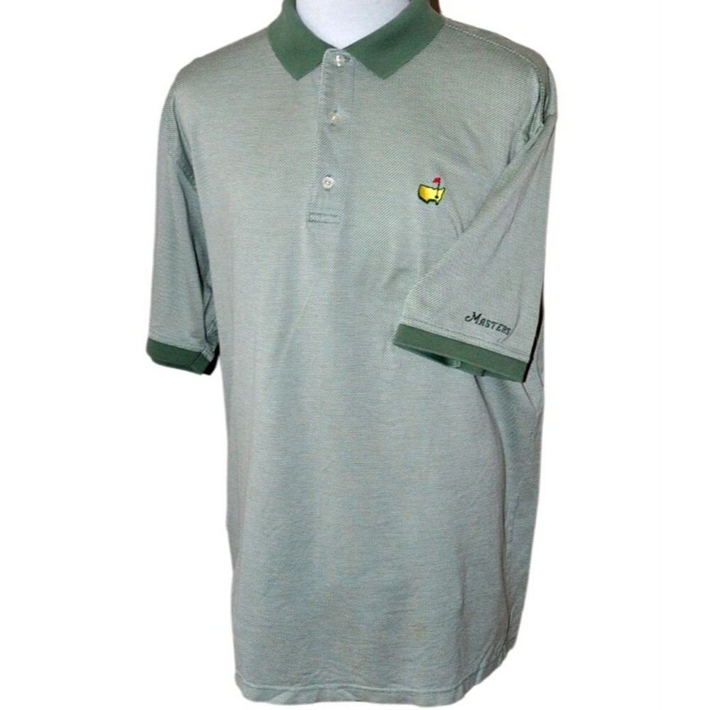 Masters Collection Golf Polo Shirt Size L Green Mercerized Cotton - Picture 3 of 6